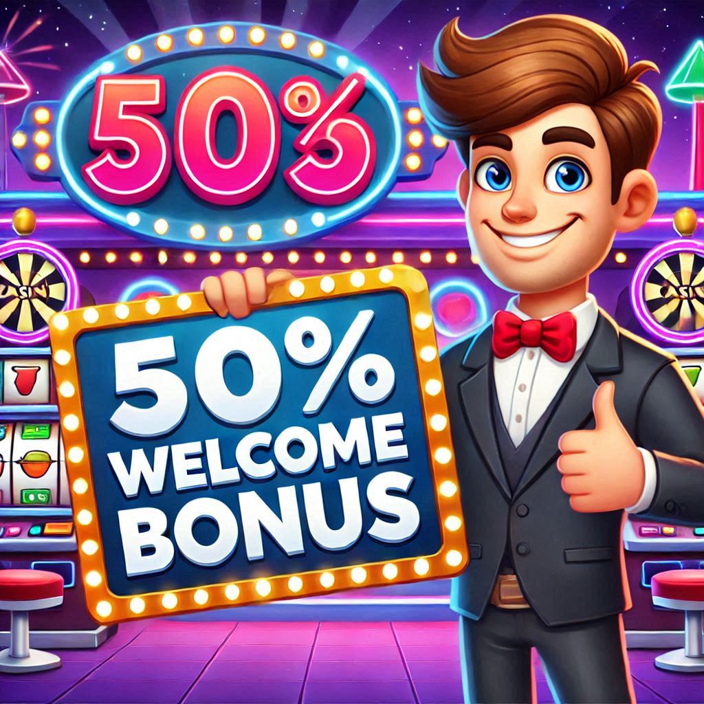 50% welcome bonus