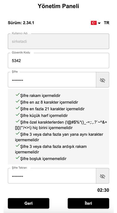 Betreward şifre sıfırlama