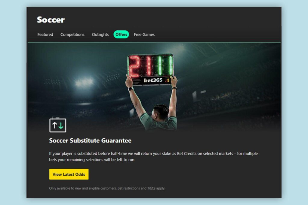 Free soccer bet promotions