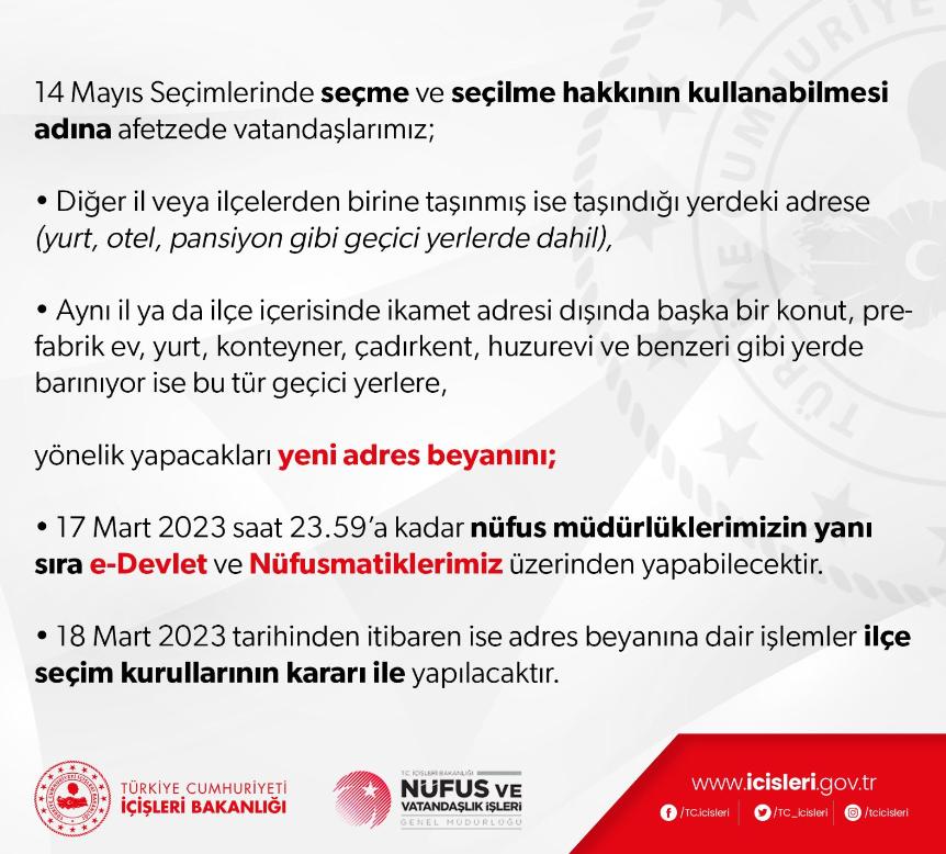 Betreward adres değişikliği